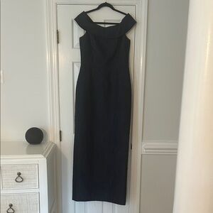 Rickie Freeman for Teri Jon Elegant NAVY Column Evening Gown